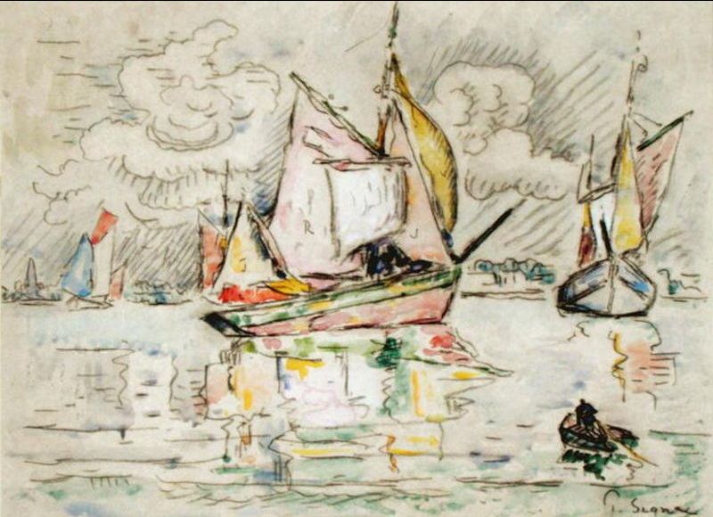 Paul Signac Fishing Boats